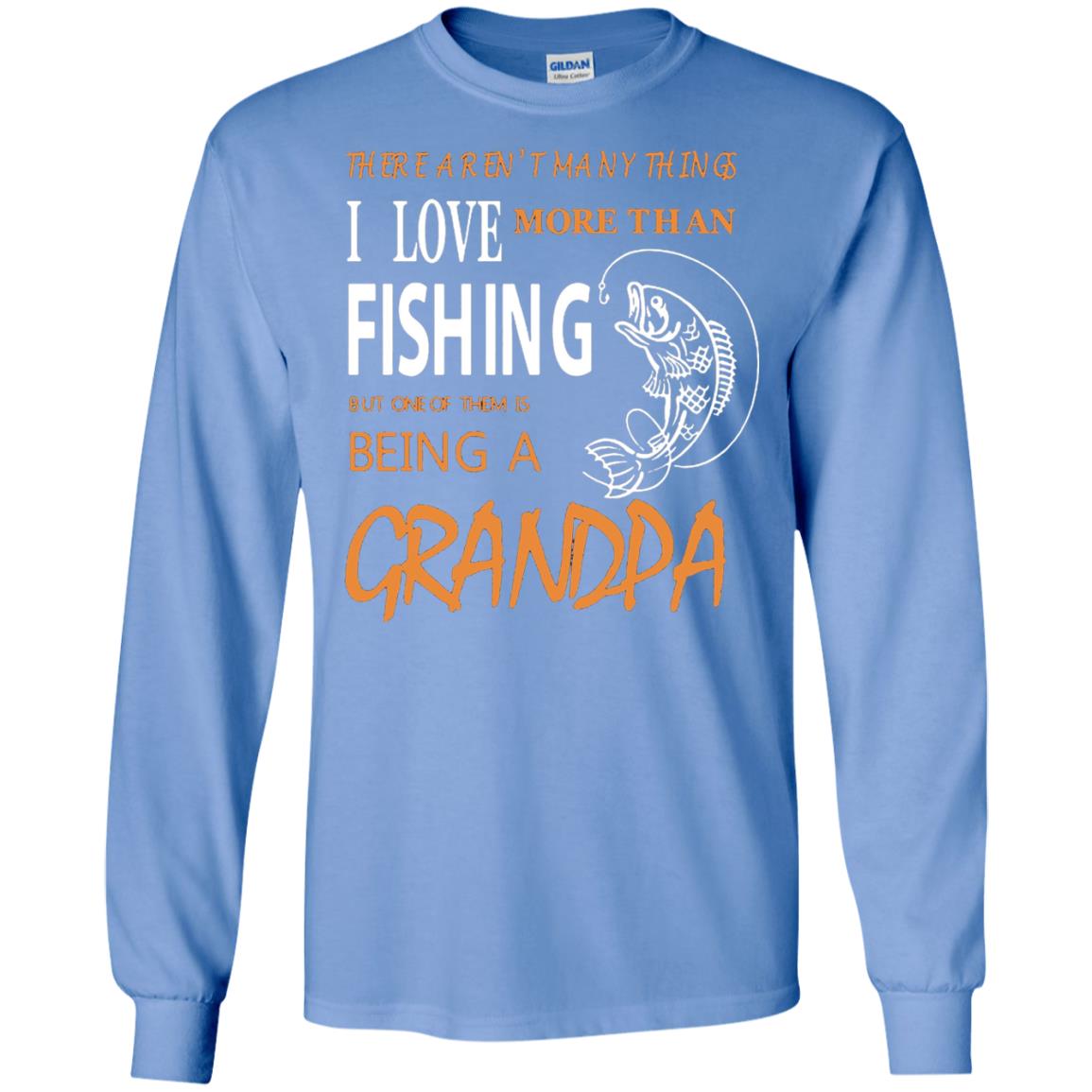Fishing Buddy Fishing Grandpa T-shirt Love More Than Fishing Carolina Blue
