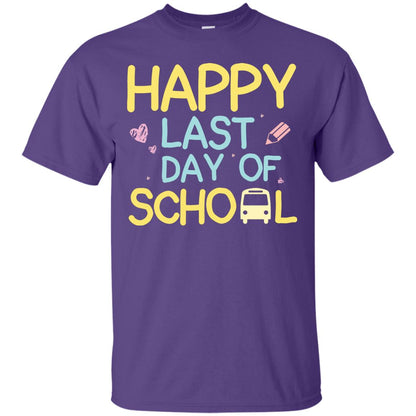 Happy Last Day Of School Graduation Shirt Purple