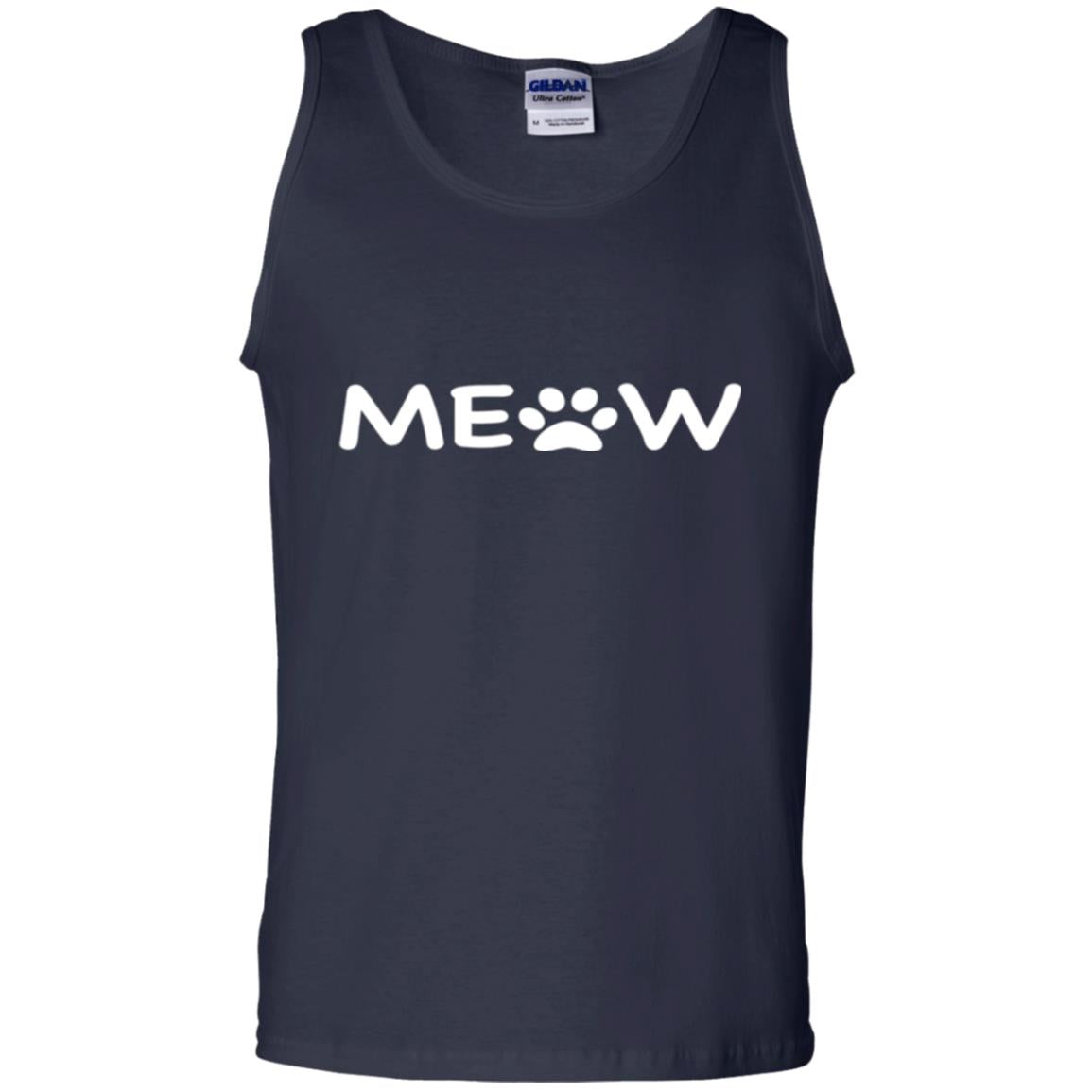 Cat Lovers T-shirt Meow Kitten Paw Navy