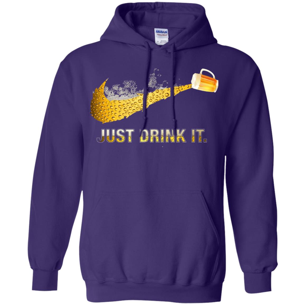 Beer Just Drink It Beer Lover T-shirt Purple