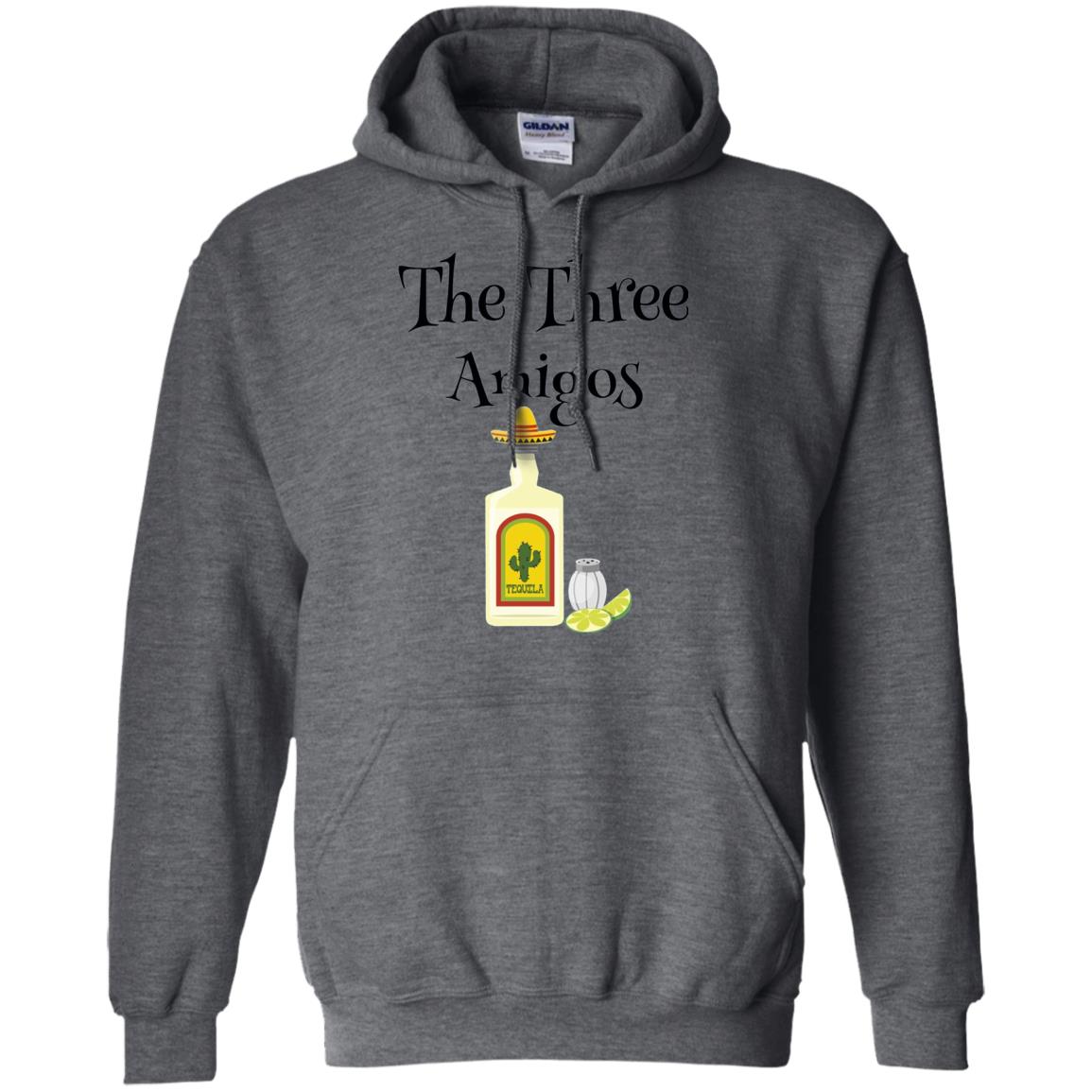 Cooking Lovers T-shirt The Three Amigos Tequila Salt Lime Dark Heather