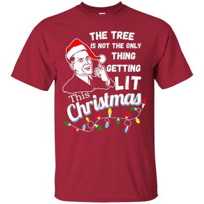 Christmas T-shirt The Tree Isn_t The Only Thing Getting Lit This Christmas Cardinal