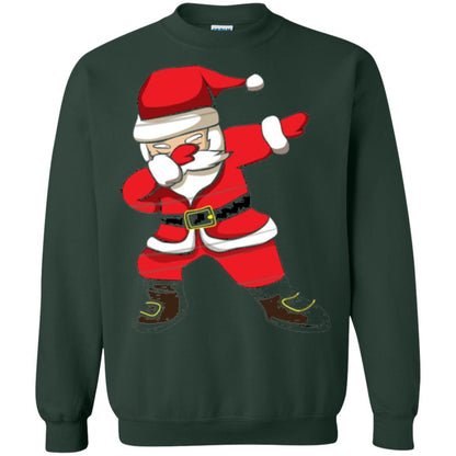 Christmas T-shirt Dabbing Santa Christmas T-shirt Forest Green
