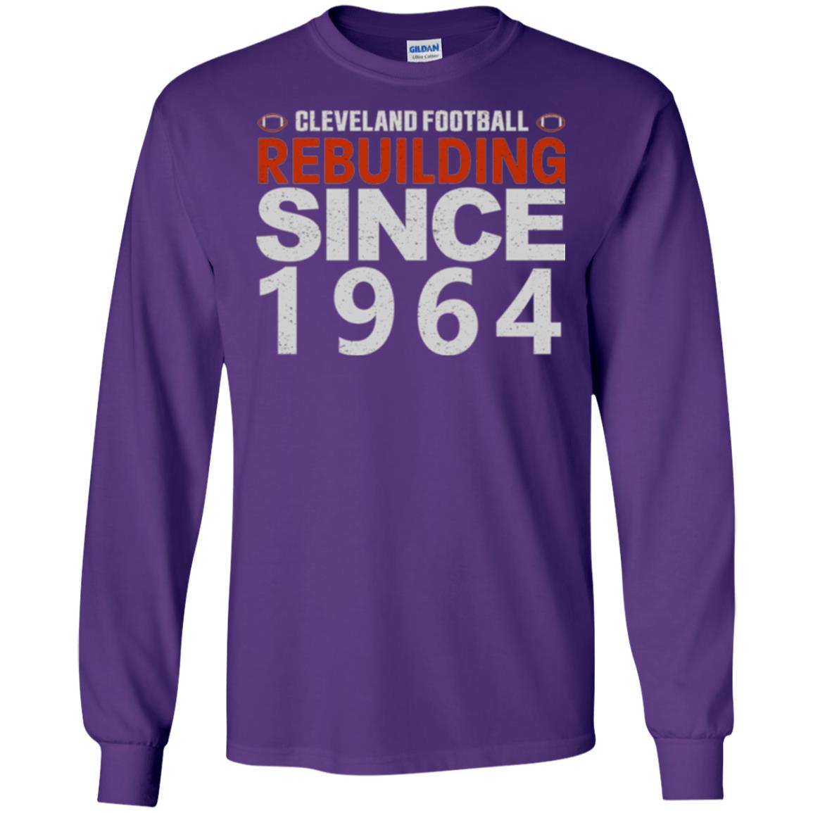 Football T-shirt Cleveland Football Rebuilding Since 1964 Purple