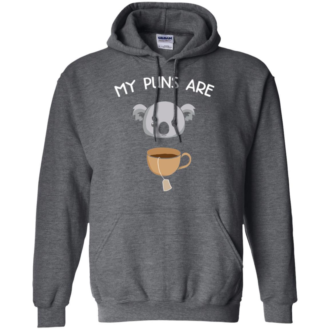 Animal Puns T-shirt My Puns Are Koala Tea Dark Heather