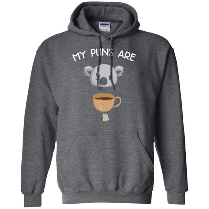 Animal Puns T-shirt My Puns Are Koala Tea Dark Heather