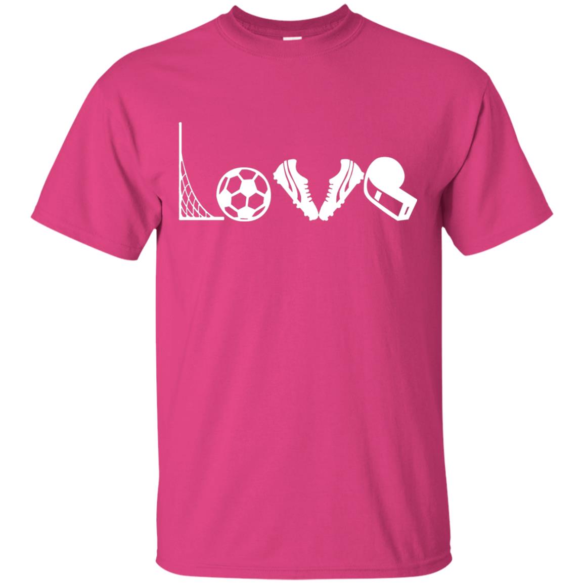 I Love Soccer Funny Soccer Lover T-shirt Heliconia