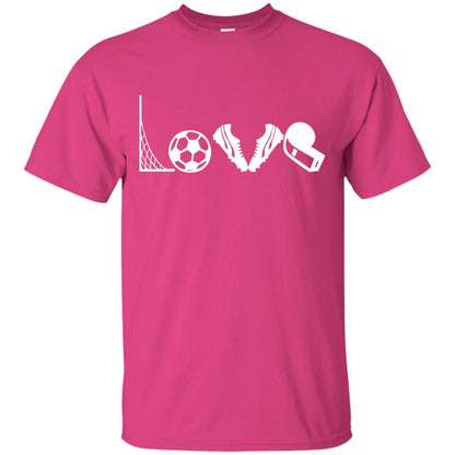 I Love Soccer Funny Soccer Lover T-shirt Heliconia