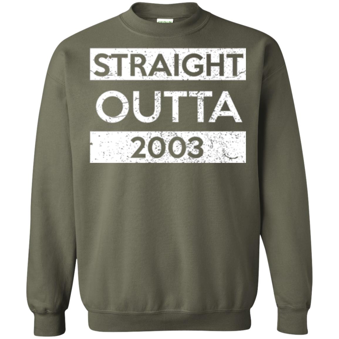 Brithday T-shirt Straight Outta 2003 Military Green