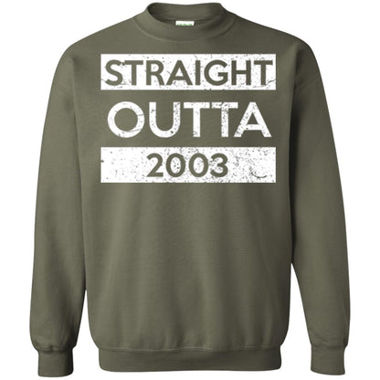 Brithday T-shirt Straight Outta 2003 Military Green