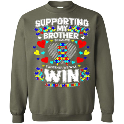 Autism Awareness Shirts For Supporting My Brother Military Green