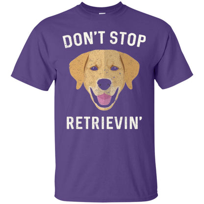 Dog Lovers T-shirt Don_t Stop Retrieving Purple