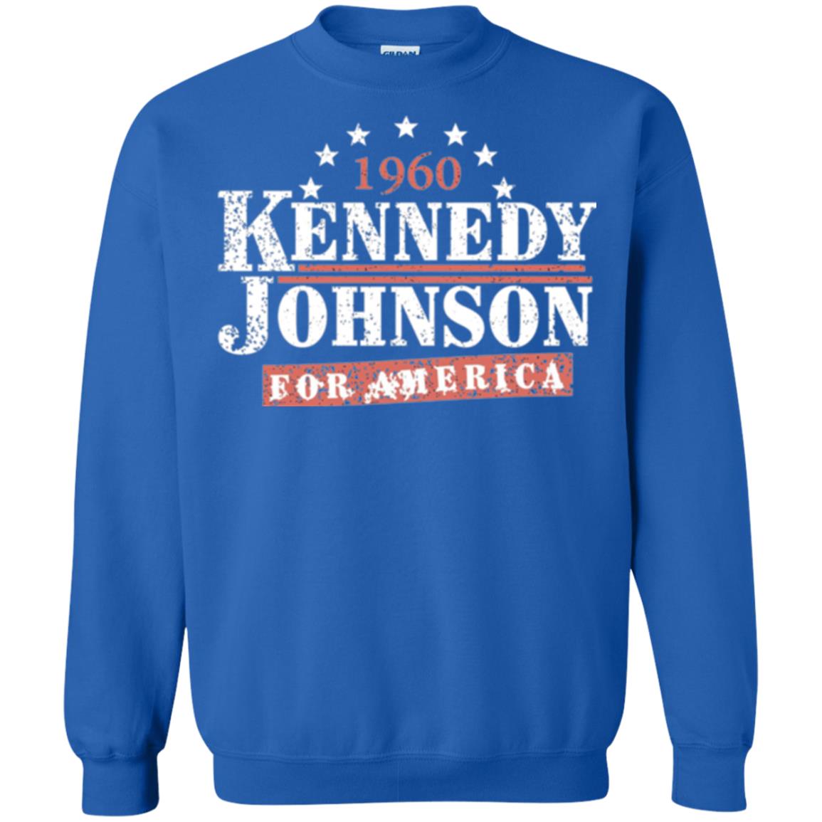 Presidential Campaign T-shirt Vintage Kennedy Johnson 1960 Royal