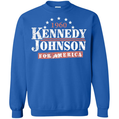 Presidential Campaign T-shirt Vintage Kennedy Johnson 1960 Royal