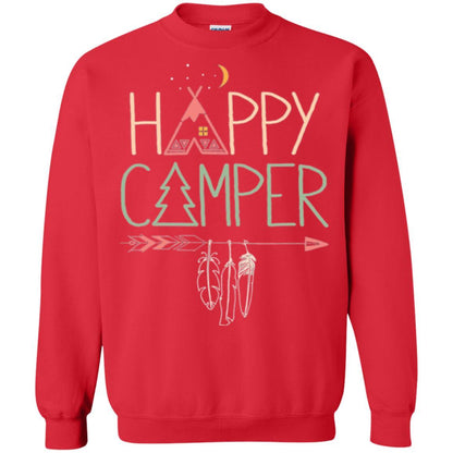 Camper T-shirt Happy Camping Red