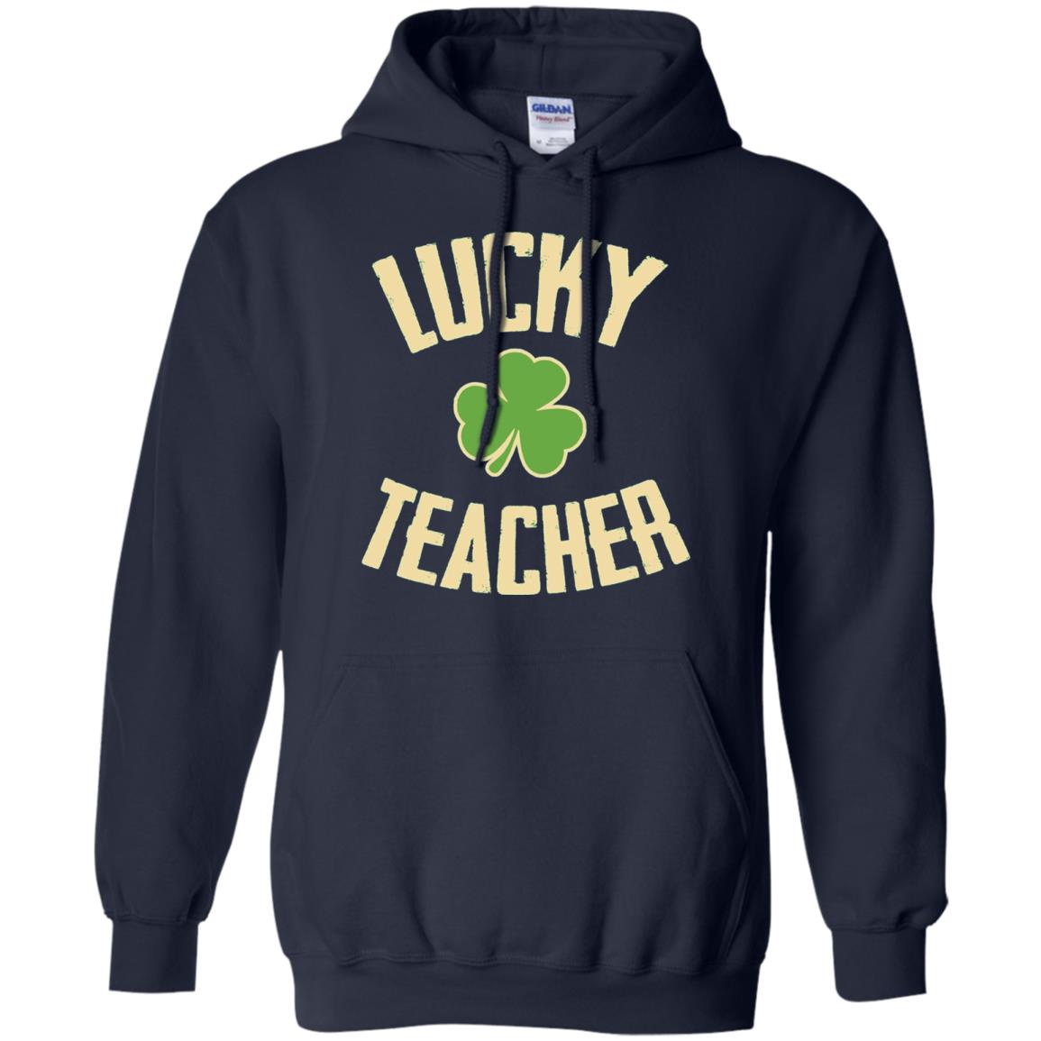 Lucky Teacher Shirt St. Patrick_s Day T-shirt Navy