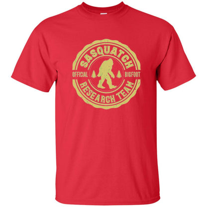 Squatchin Gone T-shirt Finding Sasquatch Bigfoot Research Team Red