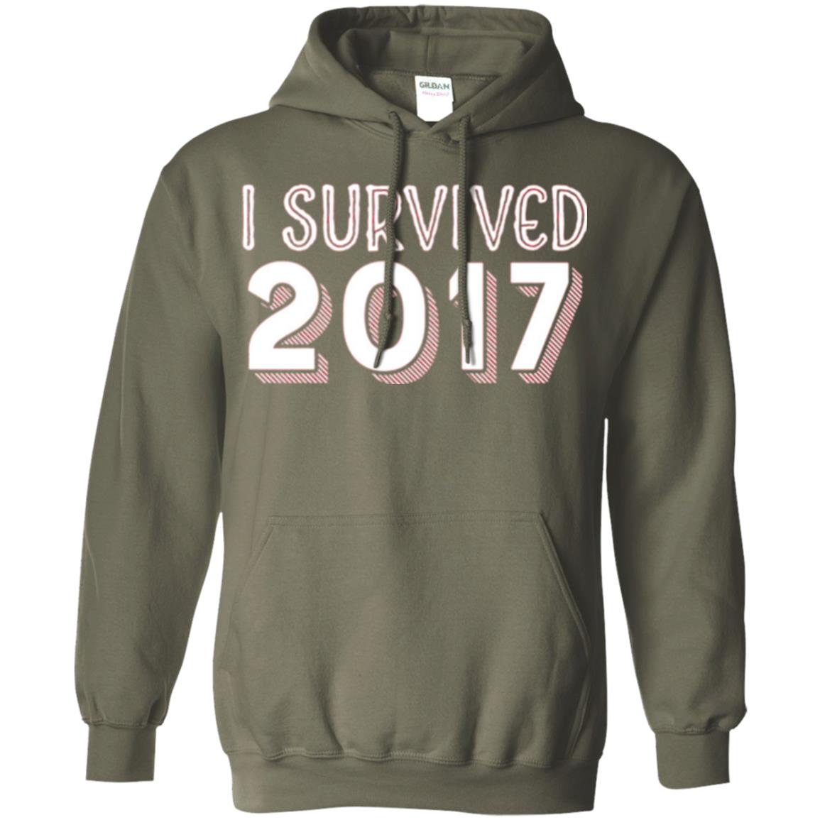 New Year_s T-shirt I Survived 2017 Military Green