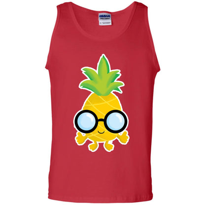 Funny Pineapple With Glasses For Boys Mens Shirt Red