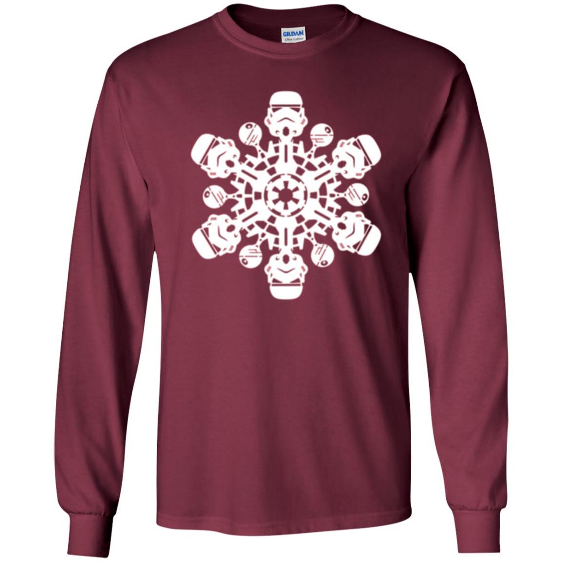 Film T-shirt Star Wars Stormtrooper Christmas Snowflake Graphic Maroon