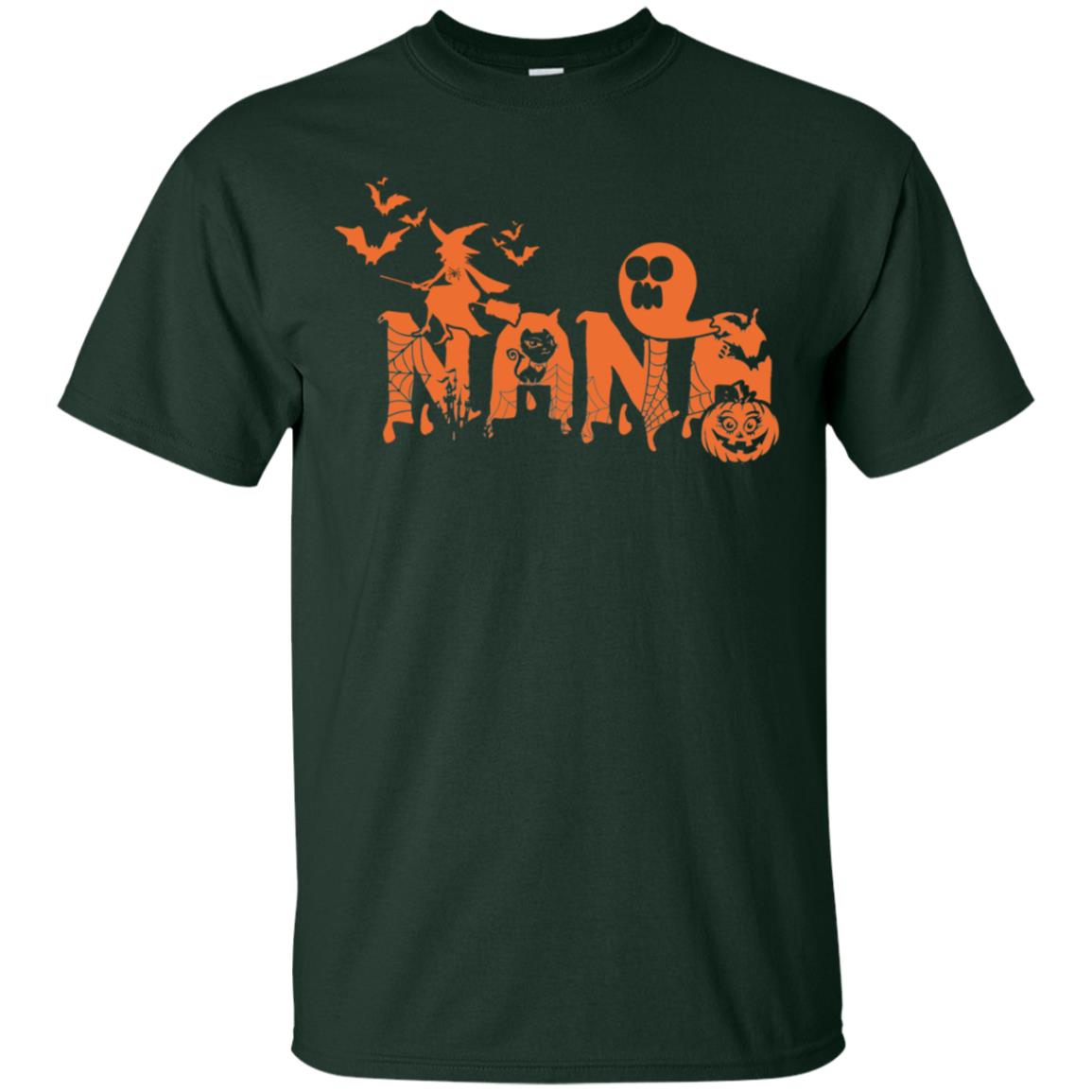 Halloween Pumpkin Nana Grandma Grandmom Shirt Forest