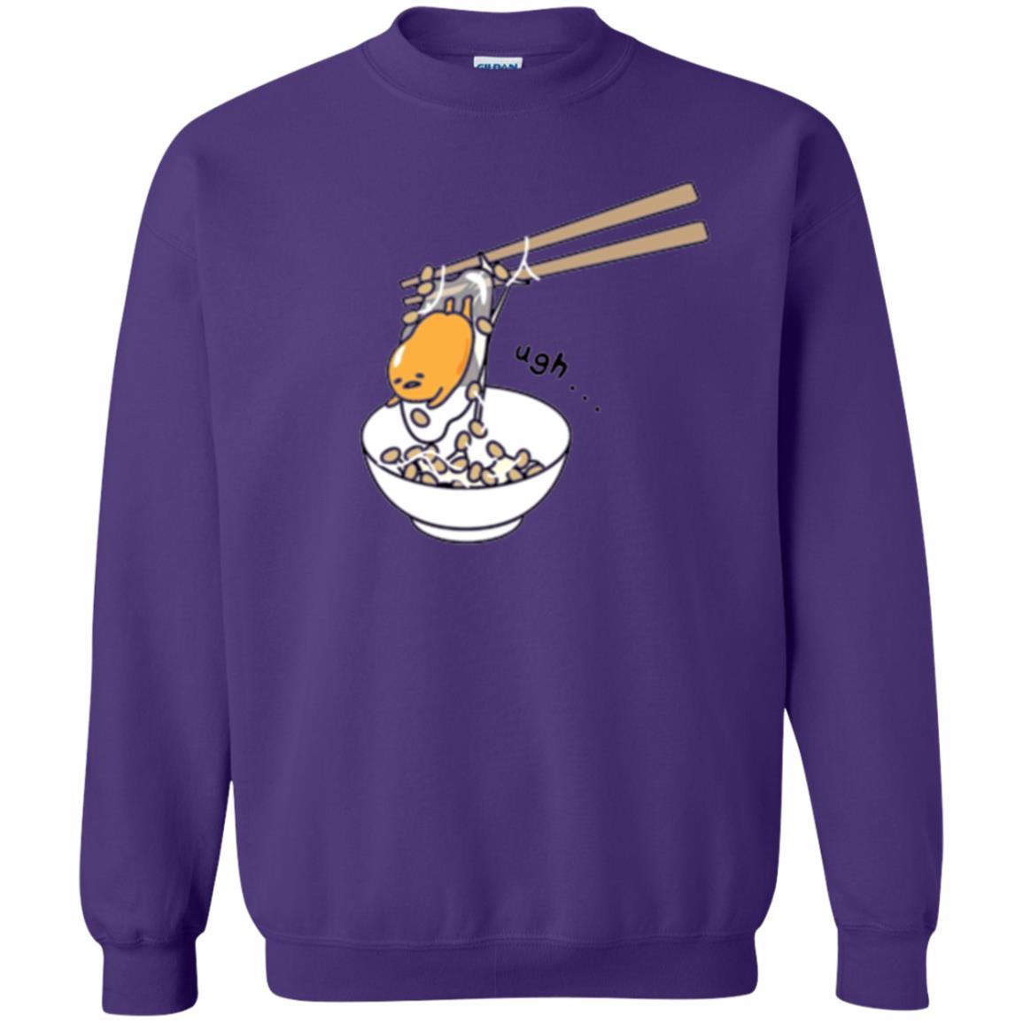 Cartoon T-shirt Gudetama Chopsticks Purple