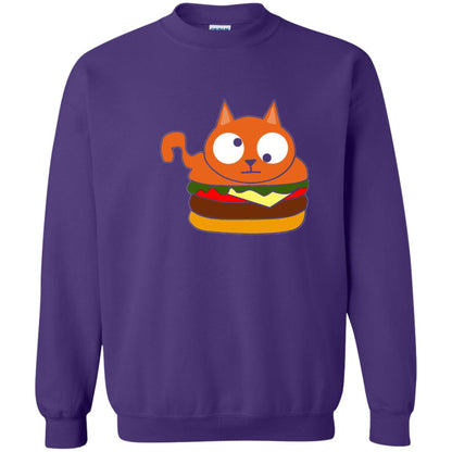 Chibi Kitty Burger Kawaii Cat Lovers Shirt Purple