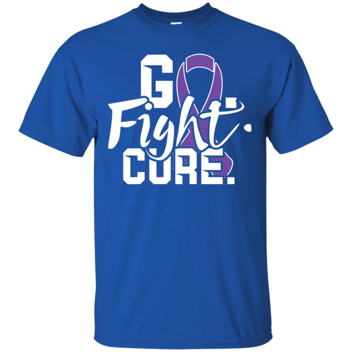 Pancreatic Leiomyosarcoma Awareness Go Fight Cure Purple Ribbon Shirt Royal