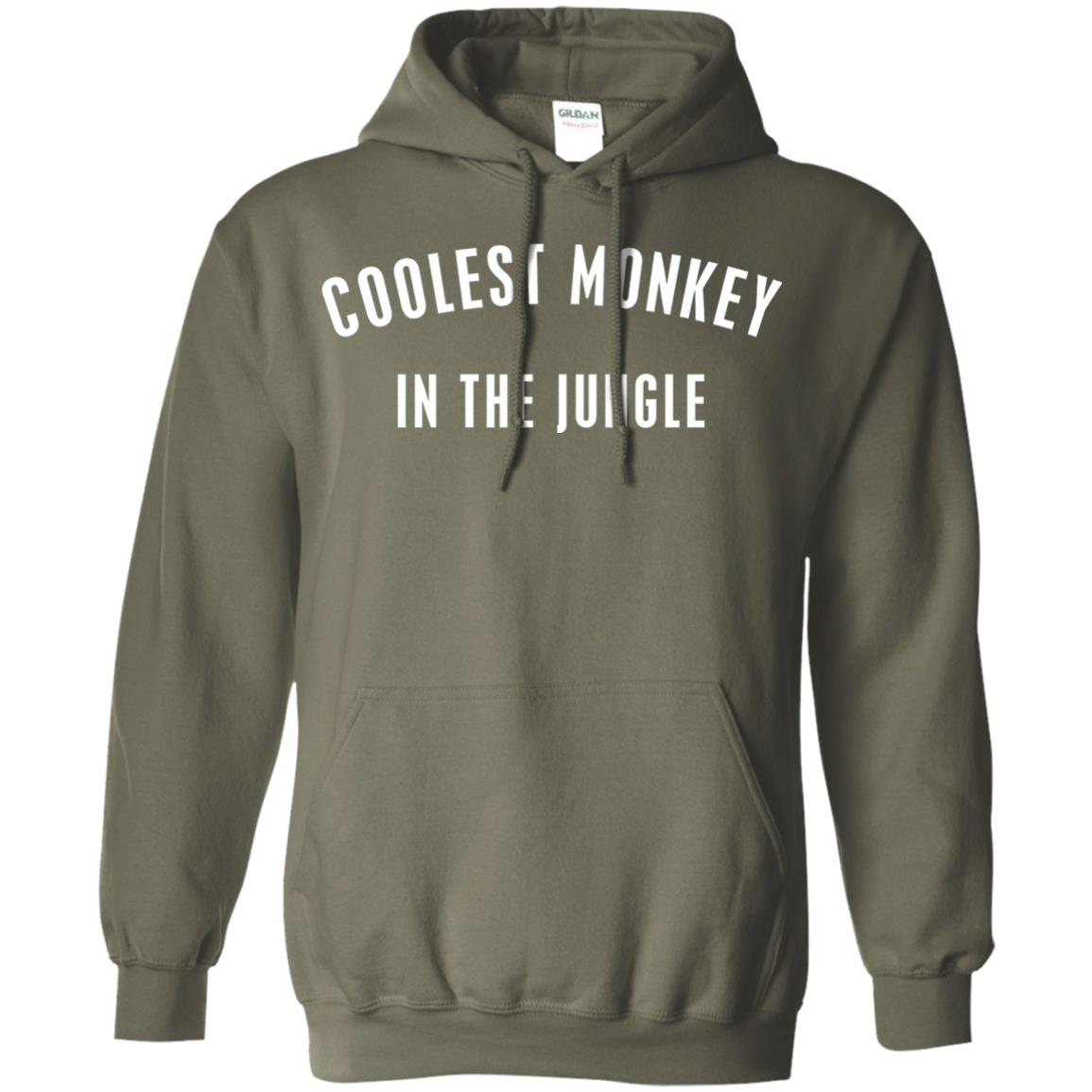 Monkey T-shirt Coolest Monkey In The Jungle Military Green