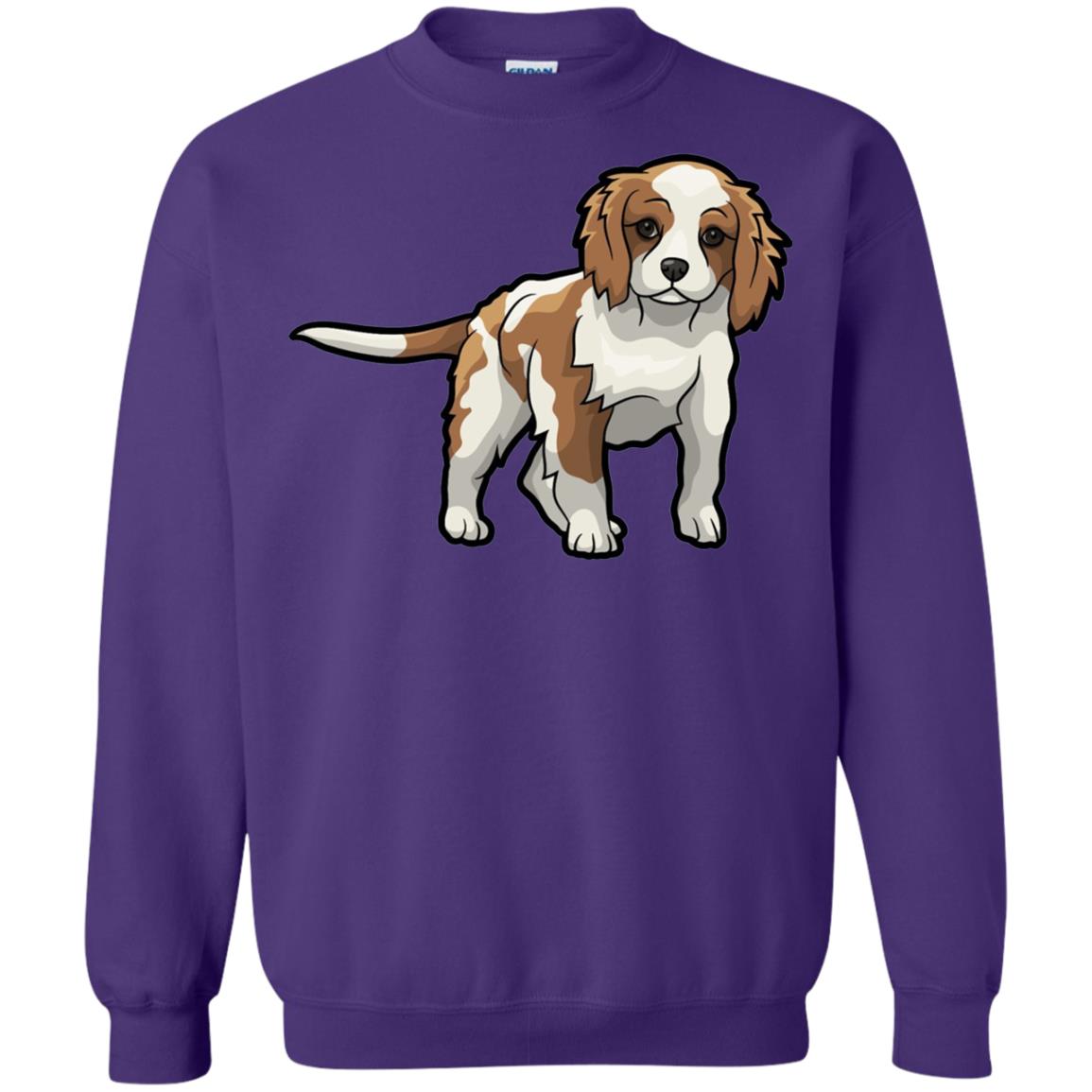 Cute Blenheim Cavalier King Charles Spaniel T-shirt Purple
