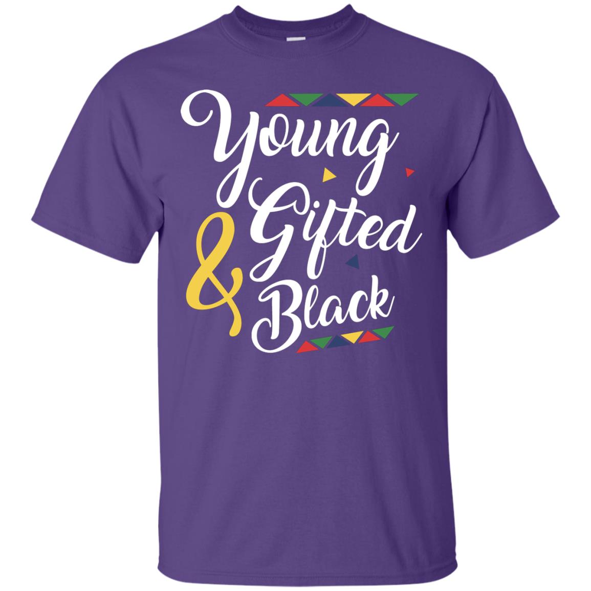 African American T-shirt Young Gifted And Black Purple