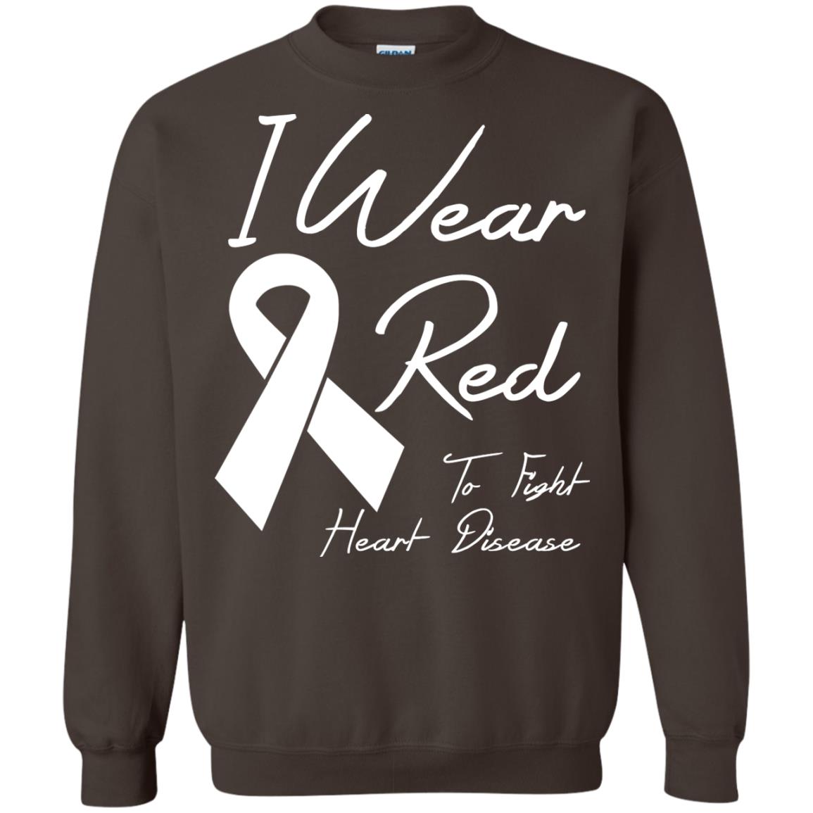 Heart Disease Awareness T-shirt I Wear Red To Fight Heart Disease Dark Chocolate