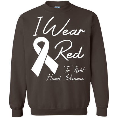 Heart Disease Awareness T-shirt I Wear Red To Fight Heart Disease Dark Chocolate