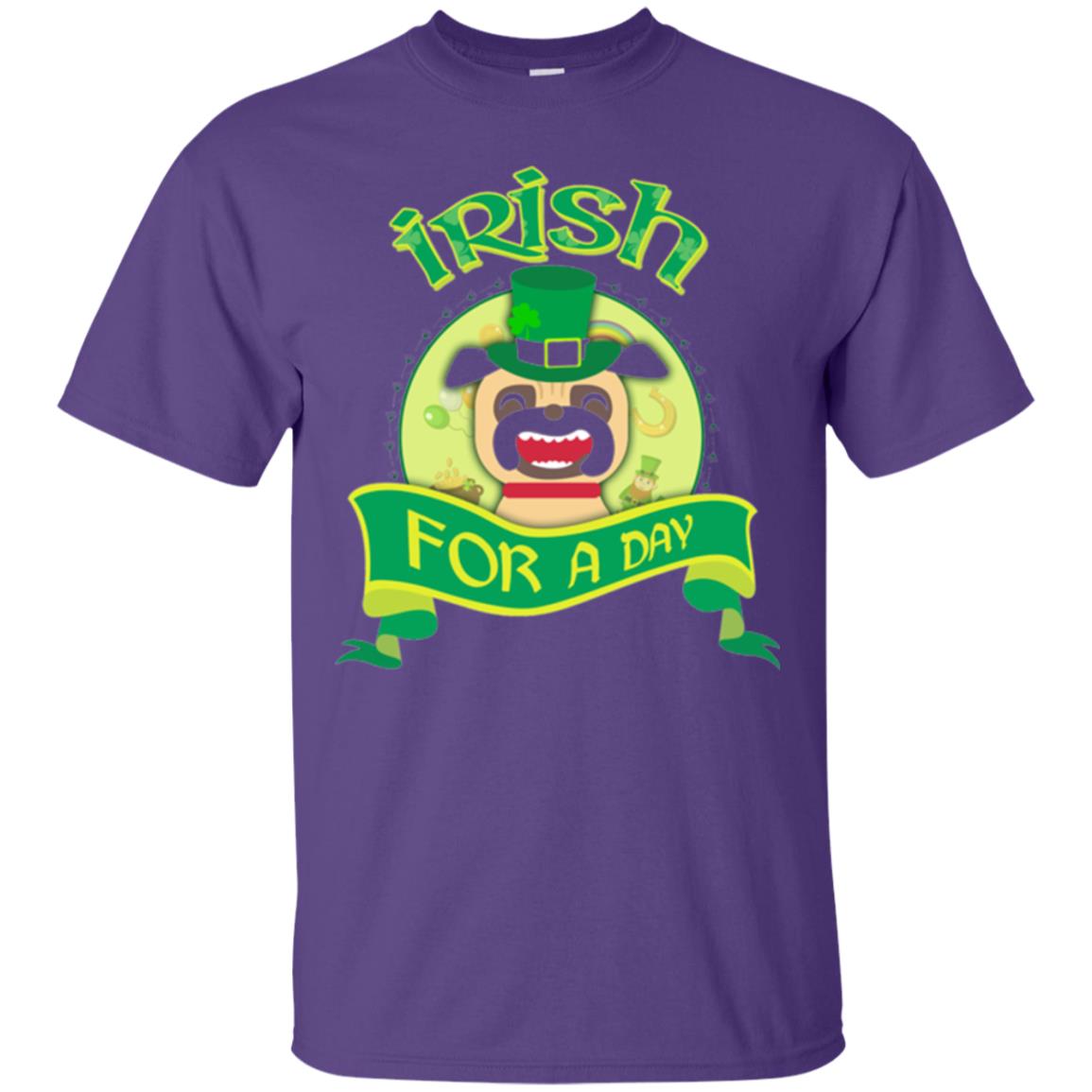 Saint Patrick_s Day T-shirt Amazing I_m Irish Pug Purple