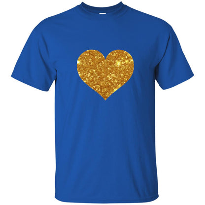 Valentine_s Day T-shirt Gold Heart