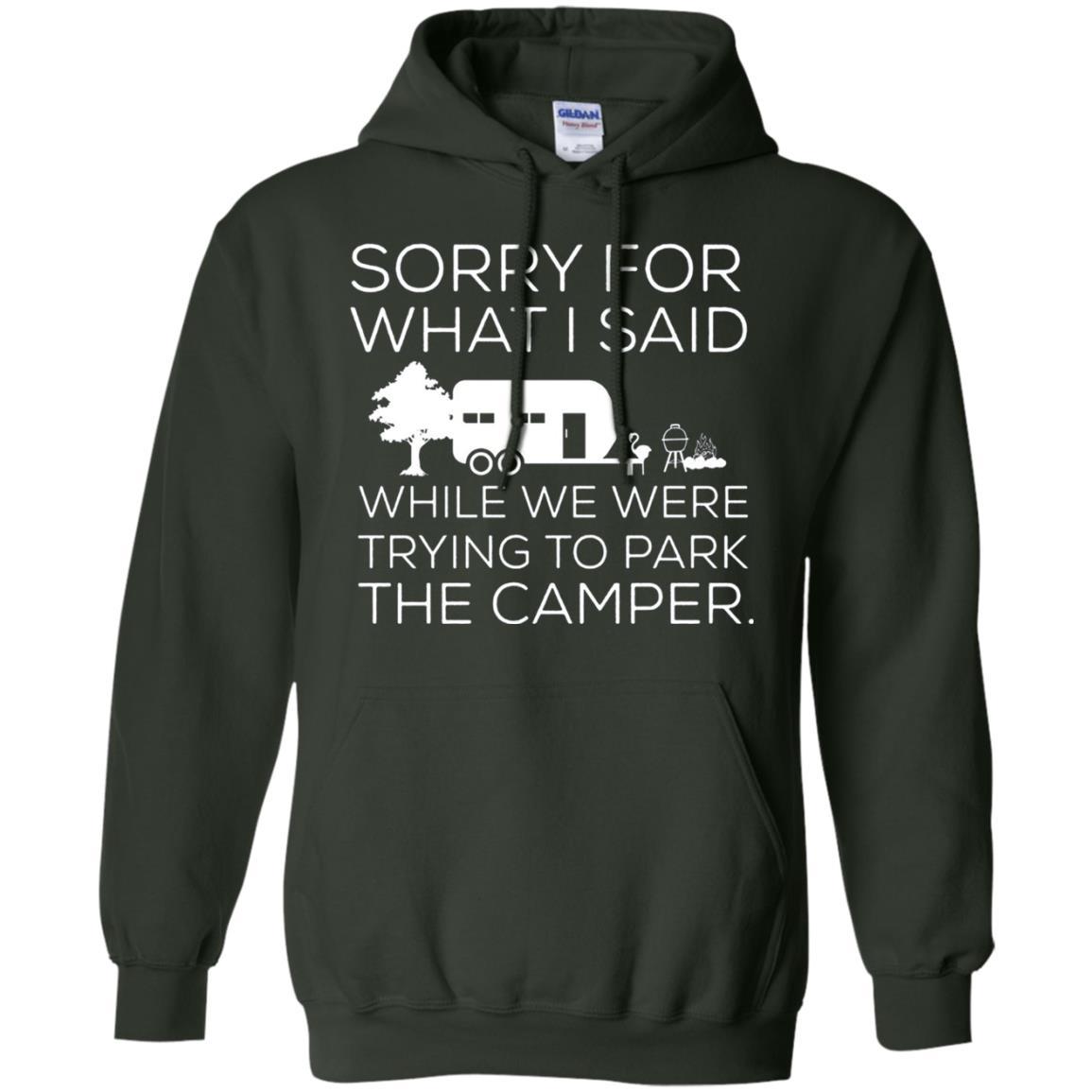 Camping T-shirt We Were Trying To Park The Camper Forest Green