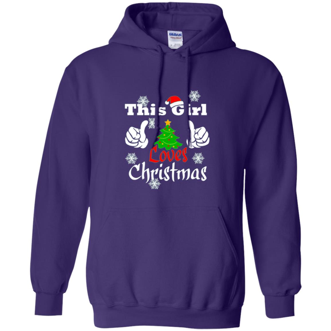 Funny Christmas This Girl Loves Christmas T-shirt Purple