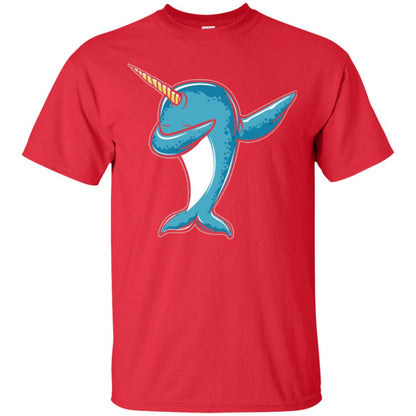 Dabbing Narwhal T-shirt Red