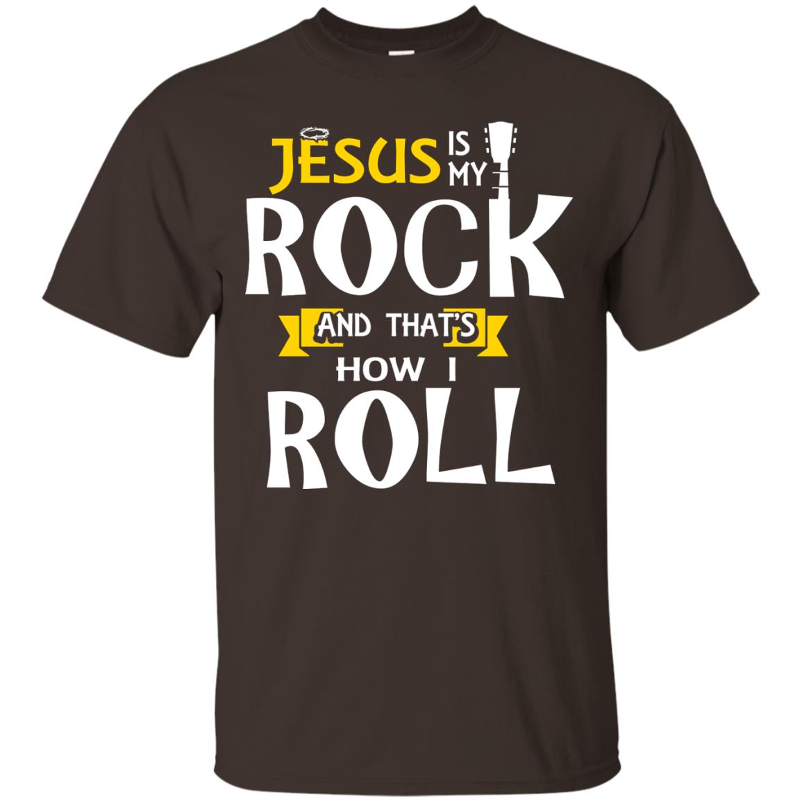 Jesus Is My Rock Christian Shirt For Rock Lover Dark Chocolate