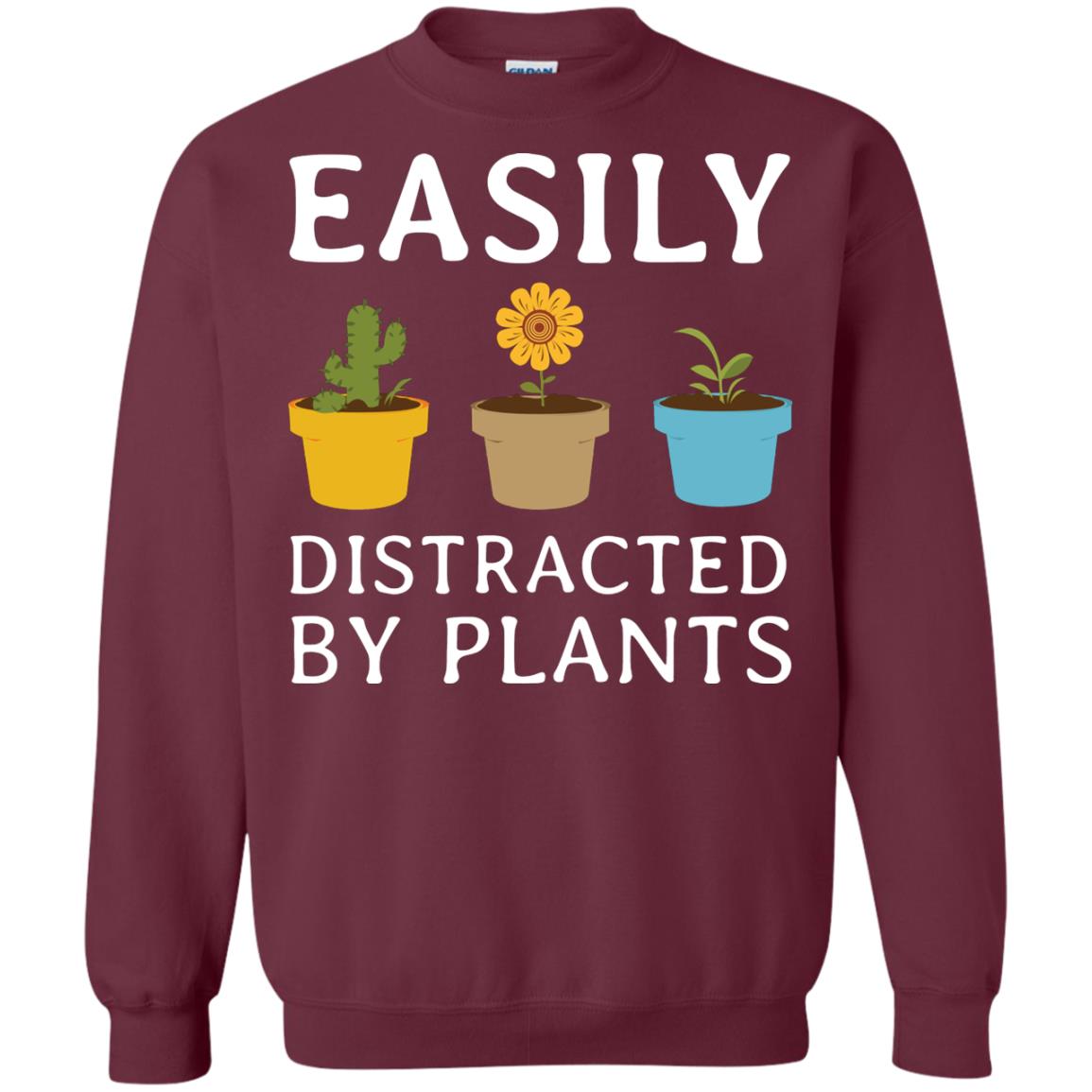 Easily Distracted By Plants Gardener Shirt Maroon