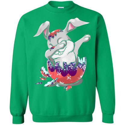 Funny Dabbing Bunny T-shirt For Kids Easter Gift Irish Green