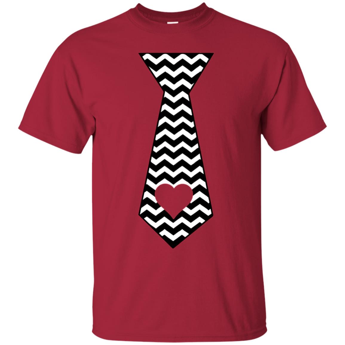 Valentines Day T-shirt Tie Heart Cardinal