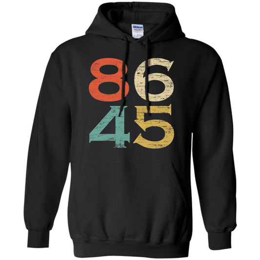 Classic Vintage Style 86 45 Anti Trump T-shirt Black