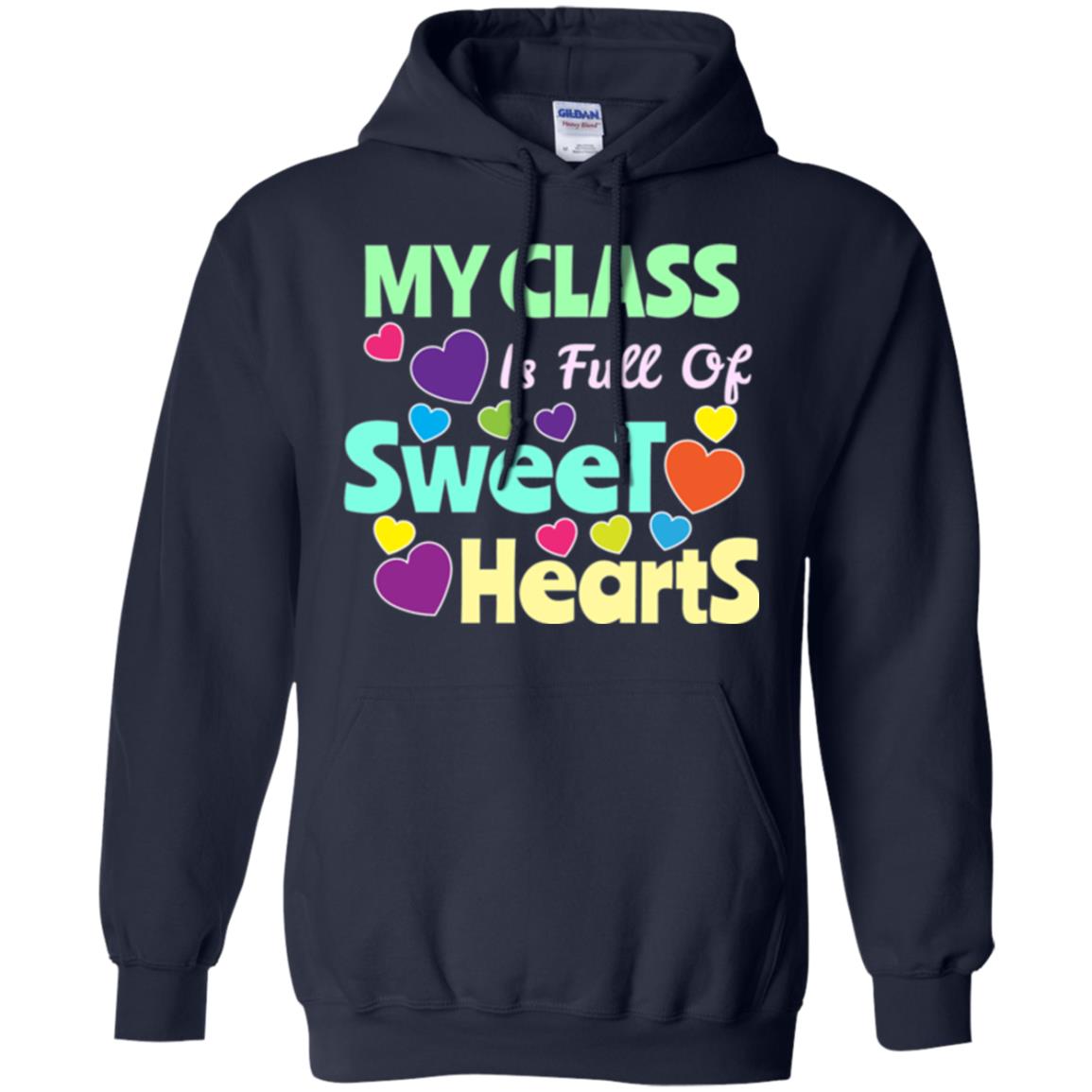 Valentines Day T-shirt I Love My Sweet Hearts Navy