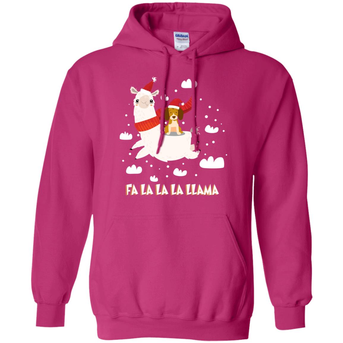Fa La La La Llama With Beagle X-mas Gift Shirt Heliconia