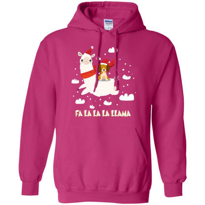 Fa La La La Llama With Beagle X-mas Gift Shirt Heliconia