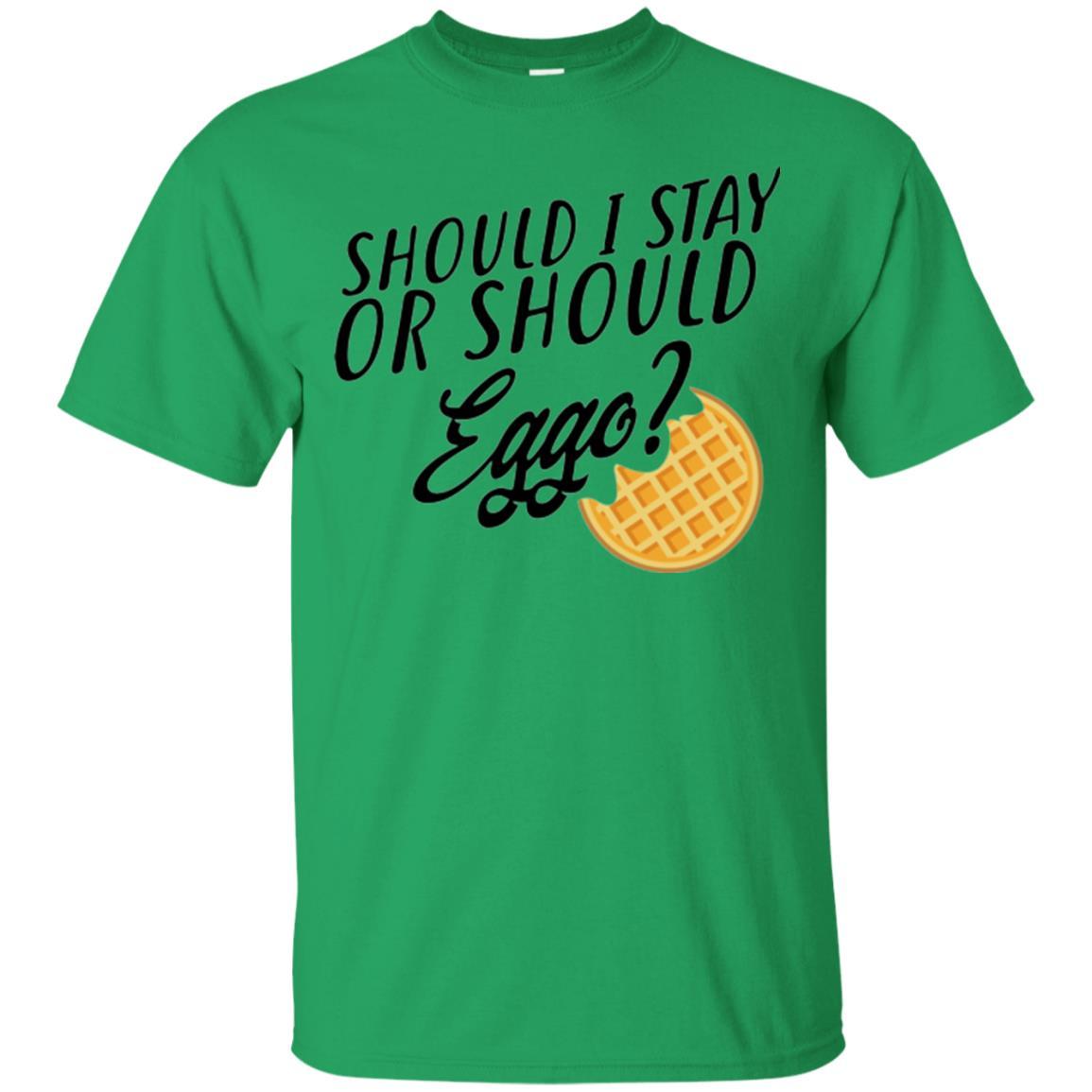 Waffle T-shirt Should I Stay Or Should Eggo T-shirt Irish Green