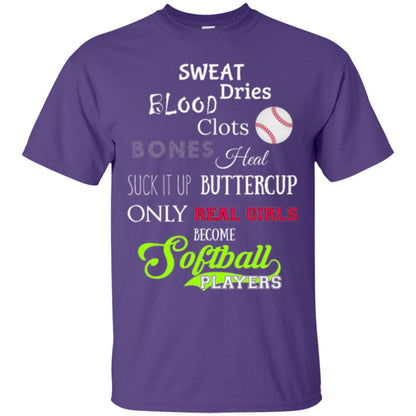 Softball T-shirt Sweet Dries Blood Clots Bones Purple