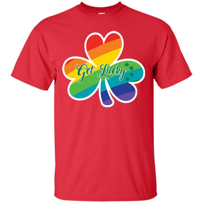 Lgbt T-shirt Shamrock Get Lucky Red