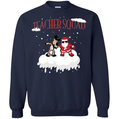 Teacher Squad Teaching X-mas Gift Shirt Navy
